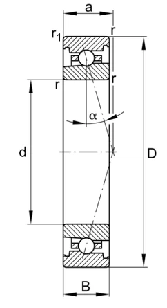HS71924-C-T-P4S-UL Spindle Bearing drawing HS71924-C-T-P4S-UL Spindle Bearing drawing